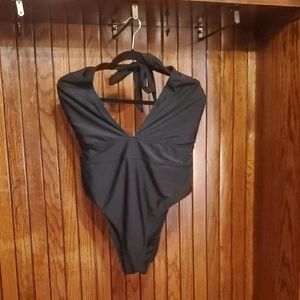 ABERCROMBIE & FITCH SIZE XL Black One Piece Swimsuit